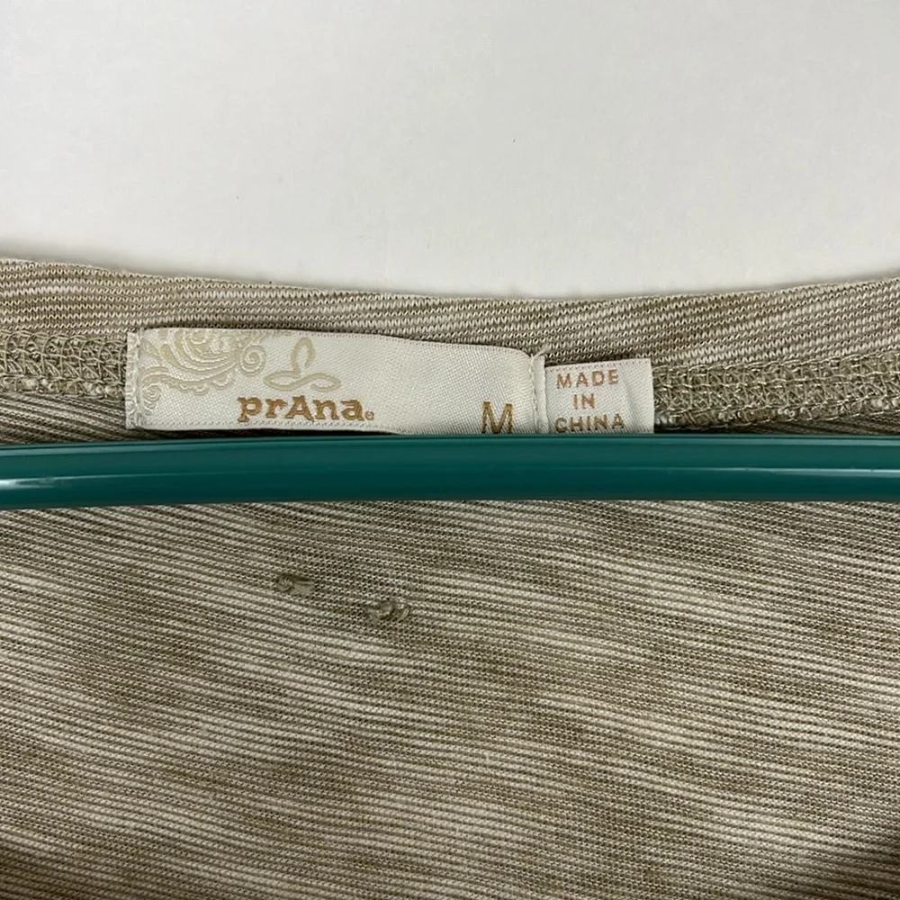 PRANA Laurie Stone Bonita Top in tan and gray M - Picture 7 of 10
